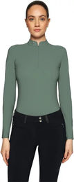 Produktbild von Samshield Bella Reitshirt für Damen mit langen Ärmeln Grün 2XS