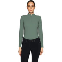 Produktbild von Samshield Bella Reitshirt für Damen mit langen Ärmeln Grün 2XS