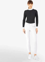 Samshield Chloé Reithose Damen Winter mit Fleece und Kniegrip wasserabweisend Weiß – Bild 1 von 6
