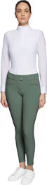 Produktbild von Samshield Clara Premium Reithose Damen Turnierhose Mid Grip Grün Größe 34