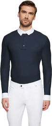 Produktbild von Samshield Come Langärmeliges Turnier-Poloshirt für Herren in Blau Größe M