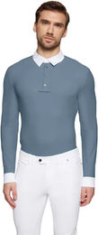Produktbild von Samshield Come Langärmeliges Turnier-Poloshirt für Herren in Blau Größe S