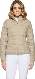 Produktbild von Samshield Davos Ice Reitjacke für Damen mit Kapuze wasserabweisend Beige 2XS