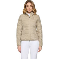 Produktbild von Samshield Davos Ice Reitjacke für Damen mit Kapuze wasserabweisend Beige Größe L