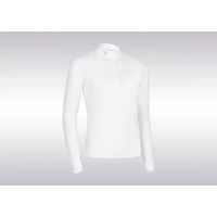 Produktbild von Samshield Faustine Turnier-Poloshirt für Damen in Weiß und Blau aus Polyamid Größe S
