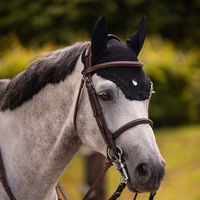 Produktbild von Samshield Flyshield Blue Full Fliegenmütze mit Embroidery Fliegenohren für Warmblut aus Polyester