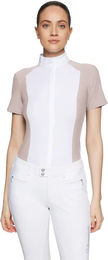 Produktbild von Samshield Gretta Metal Dots Turnierpolo Damen Weiß Beige XS