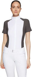 Produktbild von Samshield Gretta Metal Dots Turnierpolo Damen Weiß Braun XL