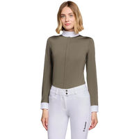 Produktbild von Samshield HW26 ALINE FLORAL Reitshirt Damen langärmelig Oliv XS