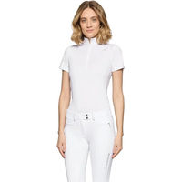 Produktbild von Samshield Lea Crystal Ferna Reitshirt Damen kurzarm Weiß Größe S
