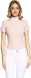 Produktbild von Samshield Lea Crystal Ferna Turnierpolo Damen Reitshirt Rosa 2XS