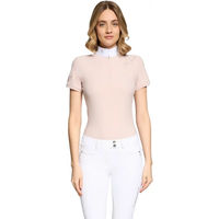 Produktbild von Samshield Lea Crystal Ferna Turnierpolo Damen Reitshirt Rosa 2XS