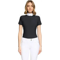 Produktbild von Samshield Lea Crystal Ferna Turnierpolo Damen Reitshirt Schwarz Größe S
