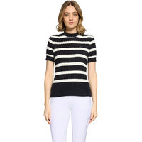 Produktbild von Samshield Lidy Damen Pullover mit Rundhalsausschnitt und kurzen Ärmeln aus Baumwolle in Blau oder Bunt Größe XS