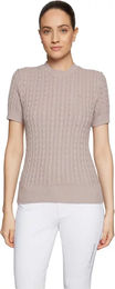 Produktbild von Samshield Lidy Damen Pullover mit Rundhalsausschnitt und kurzen Ärmeln aus Baumwolle in Rosa Größe S