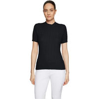 Produktbild von Samshield Lidy Damen Pullover mit Rundhalsausschnitt und kurzen Ärmeln aus Baumwolle Schwarz Größe L
