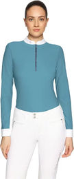 Produktbild von Samshield Lou Turnierpolo Damen mit langen Ärmeln Blau Größe S