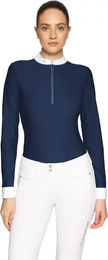 Produktbild von Samshield Lou Turnierpolo Damen mit langen Ärmeln Blau Größe S