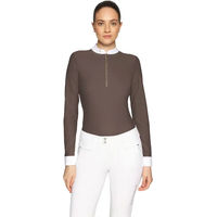 Produktbild von Samshield Lou Turnierpolo Damen mit langen Ärmeln Braun XL