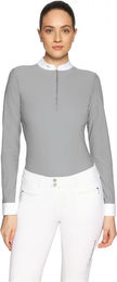 Produktbild von Samshield Lou Turnierpolo Damen mit langen Ärmeln Grau XS