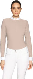 Produktbild von Samshield Lou Turnierpolo Damen mit langen Ärmeln in Rosa oder Beige Größe XS