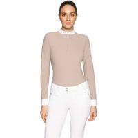 Produktbild von Samshield Lou Turnierpolo Damen mit langen Ärmeln in Rosa oder Beige Größe XS
