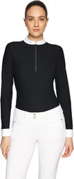 Produktbild von Samshield Lou Turnierpolo Damen mit langen Ärmeln Schwarz Größe S