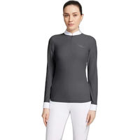 Produktbild von Samshield Louison Air Reitshirt Damen mit langen Ärmeln für den Sommer in Schwarz und Grau XS