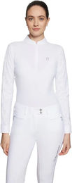 Produktbild von Samshield Louison Air Turnierpolo Damen mit langen Ärmeln Weiß Größe M