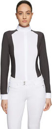 Produktbild von Samshield Lucia Metal Dots Turnierpolo Damen mit langen Ärmeln Weiß