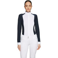Produktbild von Samshield Lucia Metal Dots Turnierpolo für Damen mit langen Ärmeln in Weiß und Blau Größe 2XS