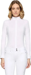 Produktbild von Samshield Lucia Metal Dots Turnierpolo für Damen mit langen Ärmeln Weiß XS