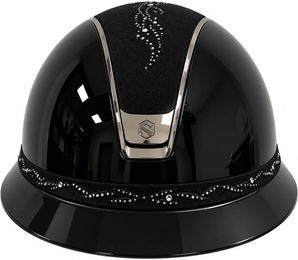 Samshield Miss Shield 2.0 Shadow Glossy Flower Swarovski mit Chrome Black Trim Schwarz Größe M 55-58 – Bild 1 von 1