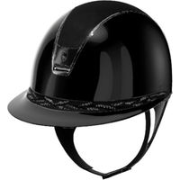 Produktbild von Samshield Miss Shield 2.0 Shadow Glossy Flower Swarovski Reithelm für Damen in Schwarz Größe L
