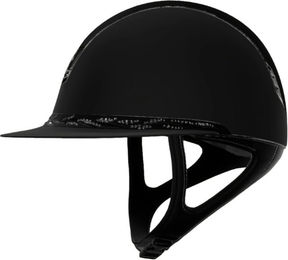 Samshield Miss Shield 2.0 Shadowmatt Flower Swarovski Reithelm für Damen in Schwarz – Bild 1 von 2