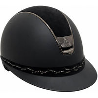 Produktbild von Samshield Miss Shield 2.0 Shadowmatt Flower Swarovski Reithelm Schwarz Größe L 57-61