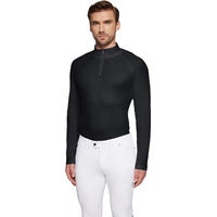 Produktbild von Samshield Nestor Baselayer Reitshirt für Herren mit 1/2 Reißverschluss Schwarz Größe S