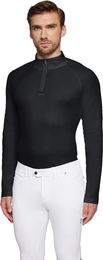 Produktbild von Samshield Nestor Baselayer Reitshirt für Herren mit 1/2 Reißverschluss Schwarz XS
