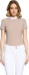 Produktbild von Samshield Philae Air Turnierpolo Damen Reitshirt Oeko-Tex Beige Braun Größe L