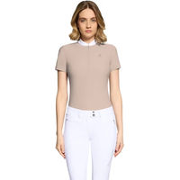 Produktbild von Samshield Philae Air Turnierpolo Damen Reitshirt Oeko-Tex Rosa Beige Größe S