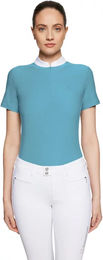 Produktbild von Samshield Philae Air Turnierpolo Damen Reitshirt Sommer Blau Grösse L Oeko-Tex