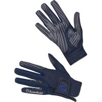 Produktbild von Samshield Reithandschuhe V-skin mit Swarovski Verzierungen aus Kunstleder Blau Unisex Taille 6