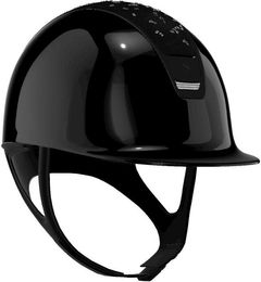 Samshield Reithelm 2.0 Black Shadowglossy Top Crystal Leaf Trim mit Blason Matt Black Schwarz Größe S – Bild 1 von 1