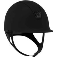 Produktbild von Samshield Reithelm 2.0 Black Shadowmatt mit Crystal Fabric Blason Größe S
