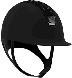 Samshield Reithelm 2.0 Black Shadowmatt mit Crystal Leaf Trim und Blason Black Chrome Grösse S – Bild 1 von 1