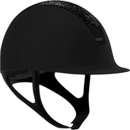 Samshield Reithelm 2.0 Black Shadowmatt mit Top Crystal Fabric Trim und Blason in Matt Black Größe M – Bild 1 von 1