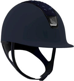 Samshield Reithelm 2.0 Blue Shadowmatt Top Crystal Leaf Trim Chrome Blason Blau Größe M – Bild 1 von 1