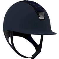 Produktbild von Samshield Reithelm 2.0 Blue Shadowmatt Top Crystal Leaf Trim Chrome Blason Blau Größe M