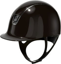 Samshield Reithelm 2.0 ShadowGlossy Brown Trim mit Blason Chrome Black Größe L mit Dressurausschnitt – Bild 1 von 1