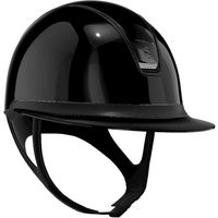 Produktbild von Samshield Reithelm Miss Shield 2.0 Black für Damen mit Lederbesatz und Swarovski-Verzierung in Schwarz Größe S